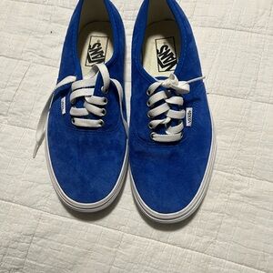 Vans Blue Suede Low-Top Sneakers